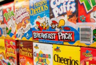 El envase del cereal y los niños