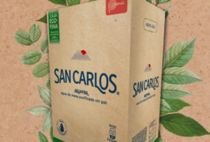 La nueva caja 100 % reciclable Bag in Box está hecha de cartón reciclado y trae menos tinta para reducir el impacto ambiental.