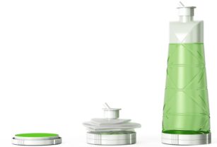 La empresa DiFOLD lanzó esta botella reutilizable con diseño plegable y plano, inspirada en la técnica del origami.