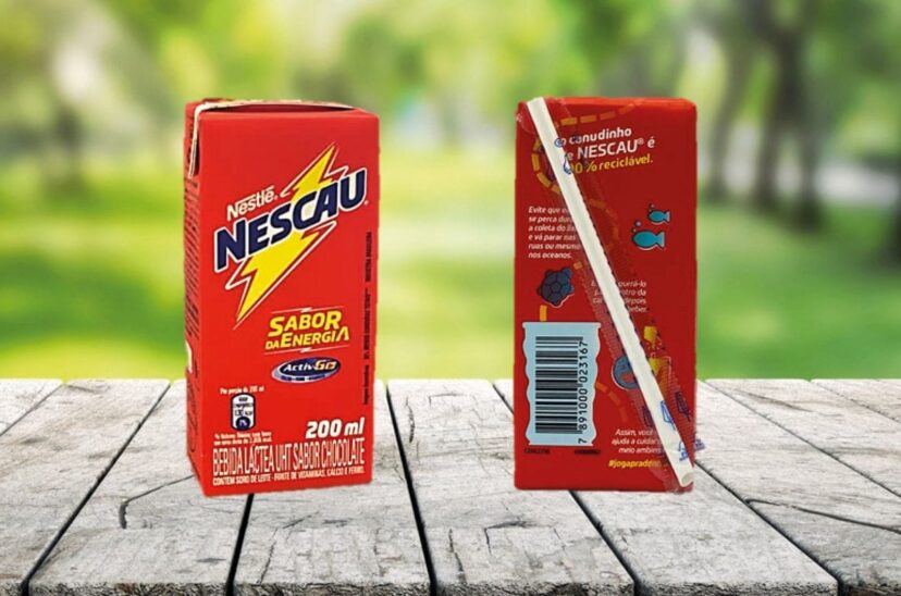 Nestlé Brasil introduce pajitas de papel en los envases de cartón de Nescau