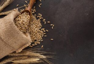 bag-of-wheat-seeds-and-wooden-spoon