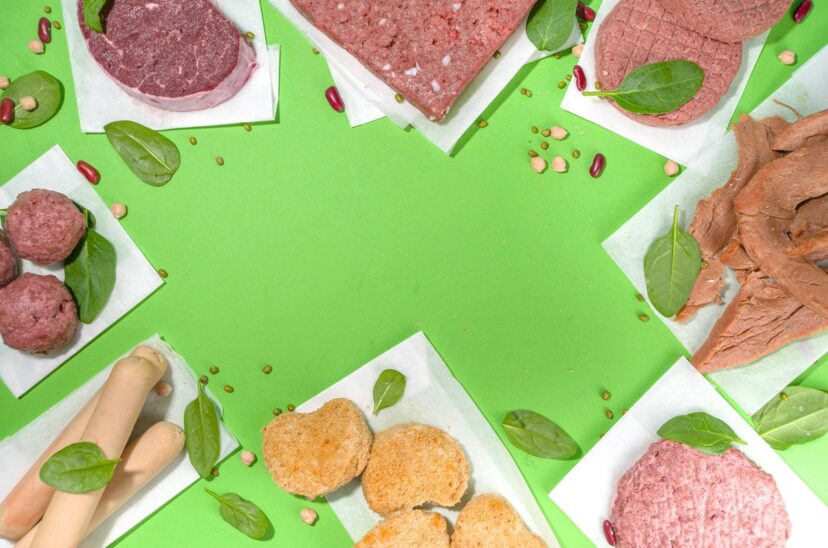 Lab-grown or plant based meat steak